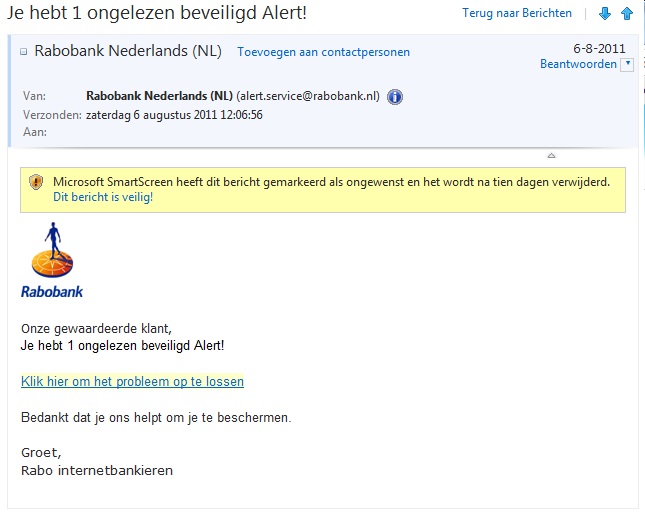 Rabobank 'Phishing' - Computerforum PC Web Plus