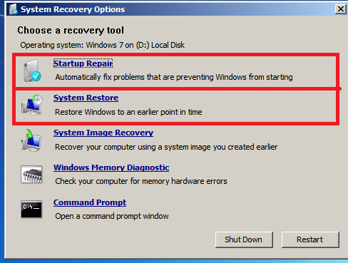 registry repair windows 7 hirem boot cd